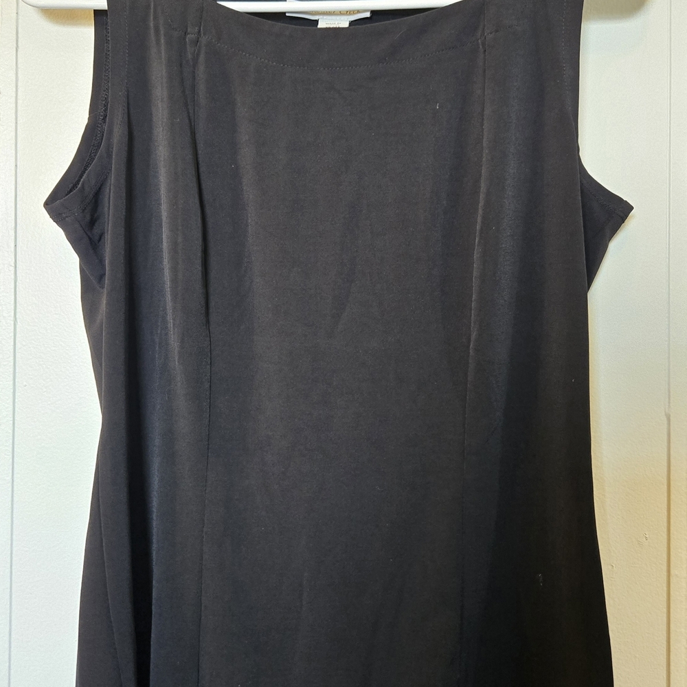 Coldwater Creek Black Sleeveless Scoop Tank